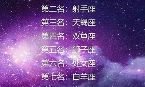 十二星座排名之最是谁_十二星座排名之最是